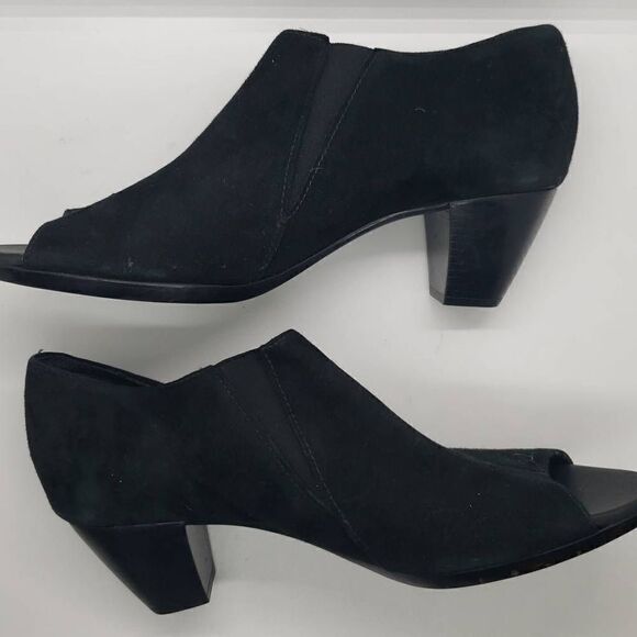 Munro Women Open Toe Ankle Boots Luisa Black 8.5 - Picture 2 of 10